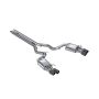 MBRP Exhaust S72093CF 3in. Cat-Back; Dual Rear Exit; Active Exhaust; T304; Quad CF Tips.