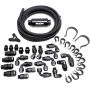 Snow Performance SNF-60801B 8an Braided Stainless Fuel Line Kit (Black line)