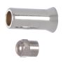 SCHRADER VALVES 22005 Chrome Sleeve and Cap for Rubber Snap-in Valve - 50 Pk