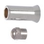 SCHRADER VALVES 22005 Chrome Sleeve and Cap for Rubber Snap-in Valve - 50 Pk
