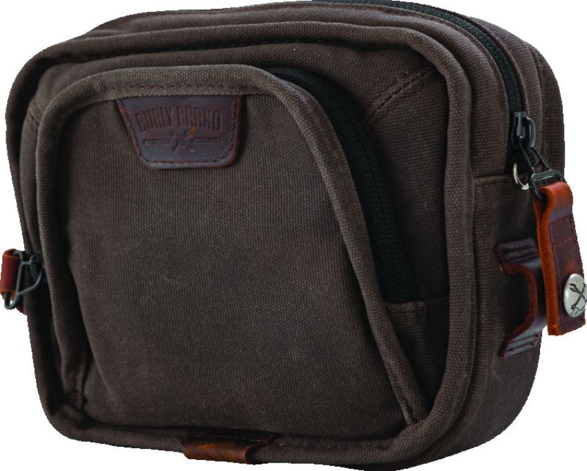 Burly Brand B15-1012D Handlebar Bag - Dark Oak