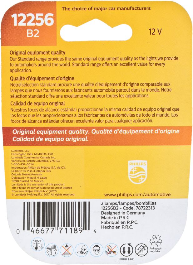Philips 12256B2 Philips Standard Miniature 12256