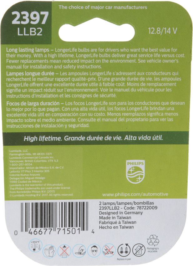 Philips 2397LLB2 Philips LongerLife Miniature 2397LL