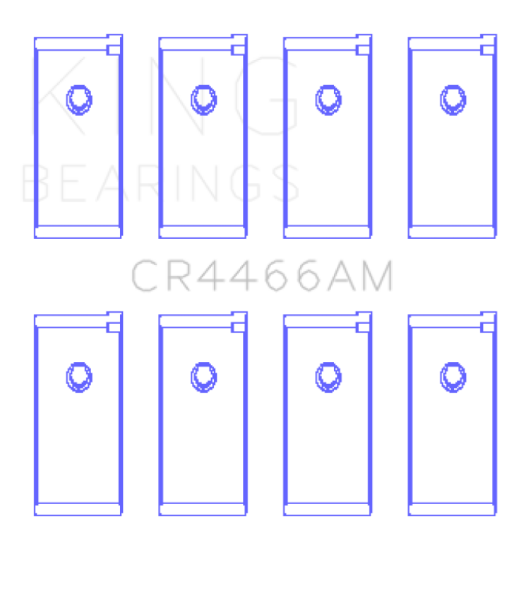 King Engine Bearings CR4466AM0.25 Mitsubishi 4D55T/4D56T/4G52 (Size +0.25mm) Connecting Rod Bearing Set