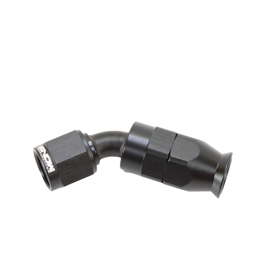 Snow Performance SNF-60645 -6 AN 45 Degree PTFE Hose End (Black)