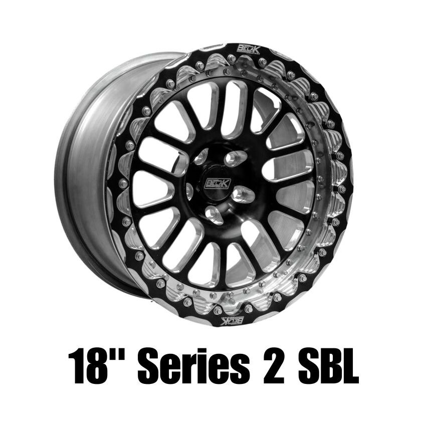 Belak Wheels 18065475S22BS-NBL Belak 18x6 / 2.75in BS / 5x4.75 BP / High Pad / Series 2 Wheel - Non-Beadlock