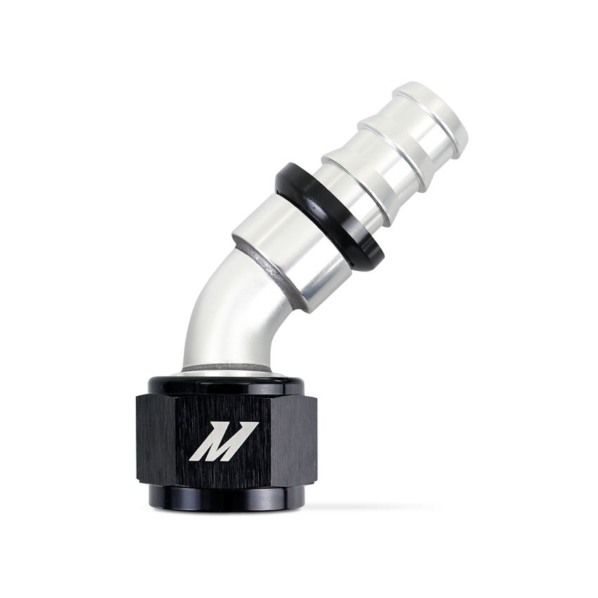 Mishimoto 45-Degree Push Lock Fitting -12AN
