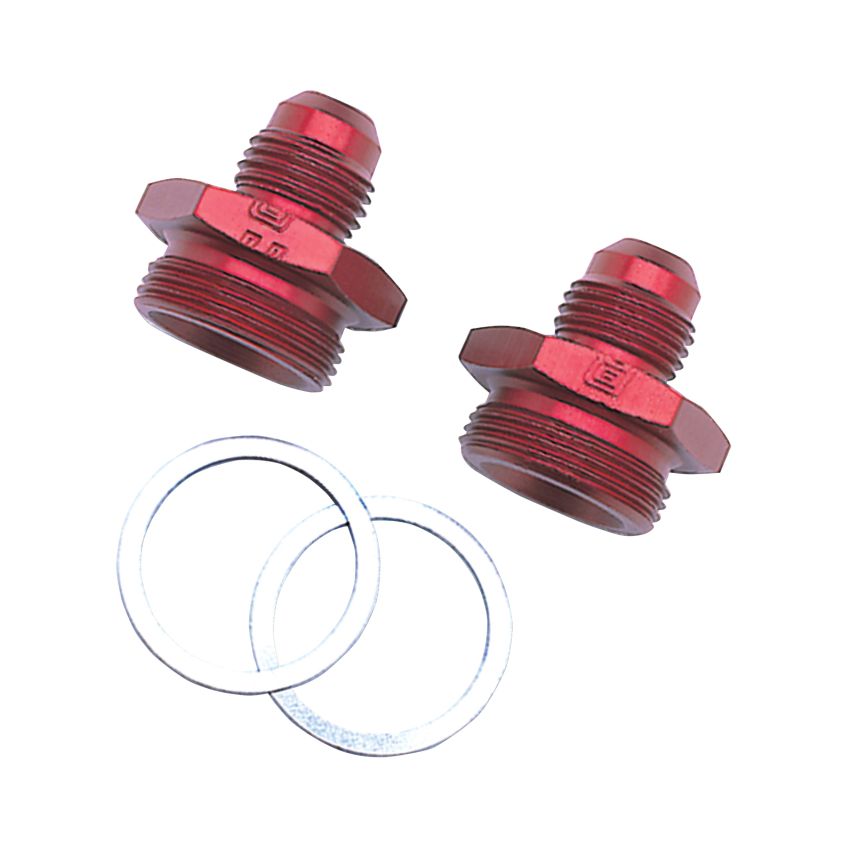 Russell 640220 Performance -6 AN Carb Adapter Fittings (2 pcs.) (Red)