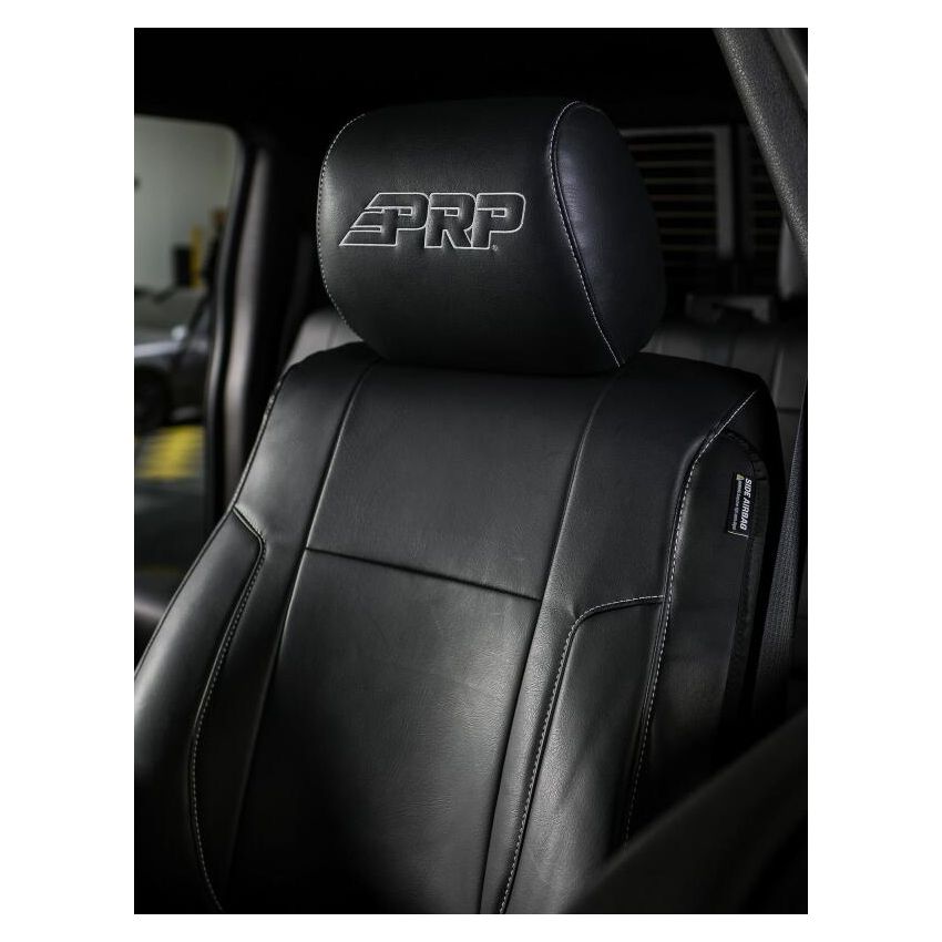 PRP Seats B068-06 PRP 12-14 Ford Raptor Front Seat Covers (Pair) - Black w Silver Stitch