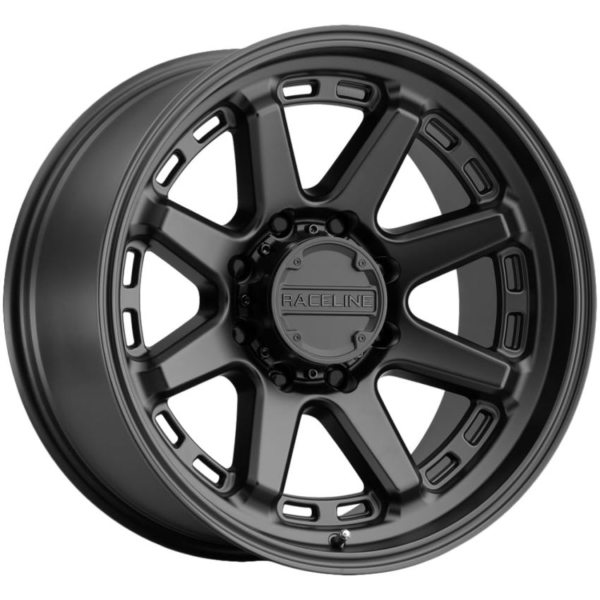 Raceline 947B Scout 16x8in / 8x165.1 BP / 0mm Offset / 125.2mm Bore - Satin Black Wheel