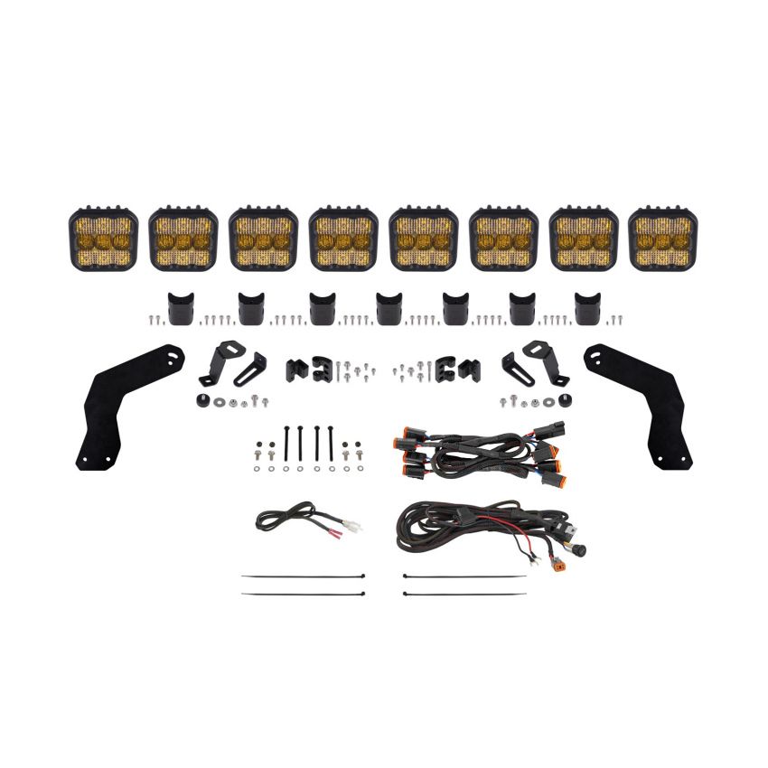 Diode Dynamics DD7891 17-24 Can-Am Maverick X3 SS5 Sport CrossLink Roof Lightbar Kit - Yellow Combo
