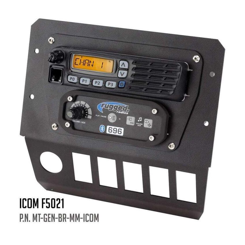 Rugged Radios MT-GEN-BR-MM-KEN Polaris General Multi Mount Kit for Radio and Intercom Kenwood TK7360