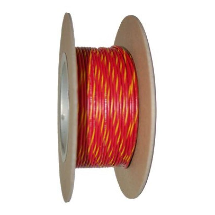 NAMZ NWR-24-100 OEM Color Primary Wire 100ft. Spool 18g - Red/Yellow Stripe