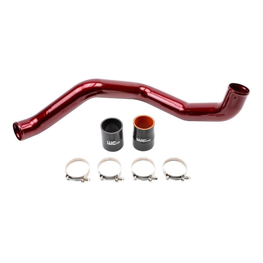 Wehrli WCF100365-RED 20-24 Chevrolet 6.6L L5P Duramax Driver Side 3in Intercooler Pipe - WCFab Red