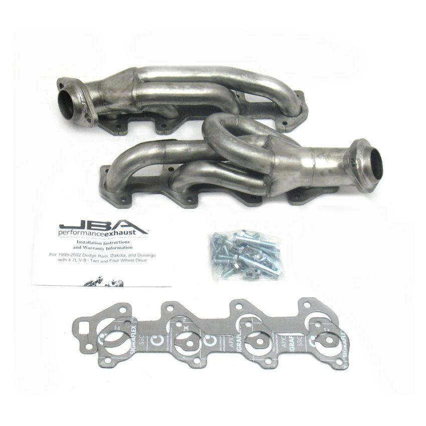 JBA 04-07 Dodge Dakota 4.7L PowerTech 1-1/2in Primary Raw 409SS Cat4Ward Header