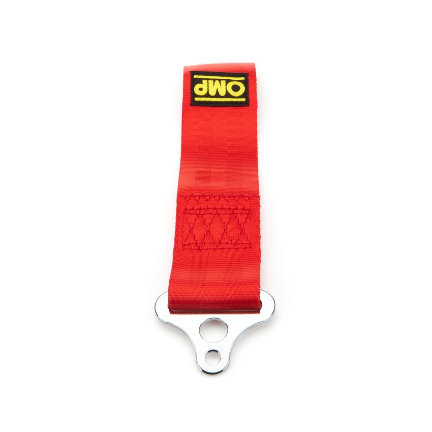 OMP RACING, INC. OMPEB0-0578-061 Tow Hood Red Stainless 100mm ID