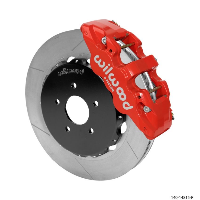 Wilwood 140-14815-R AERO6 Front Hat Kit 14.00 Red 03-09 Nissan 350Z w/Lines