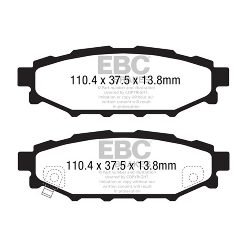 EBC UD1114 12+ Subaru BRZ 2.0 (solid rear rotors) Ultimax2 Rear Brake Pads