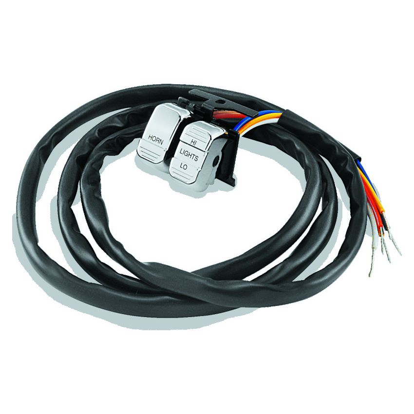 TwinPower 601696 Twin Power 96-13 Big Twin XL V-Rod Chrome Horn/Dimmer Switch Replaces H-D 71597-96 71682-06A
