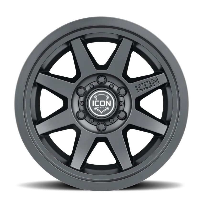 ICON 1917858347SB Rebound 17x8.5 6x5.5 0mm Offset 4.75in BS 106.1mm Bore Satin Black Wheel