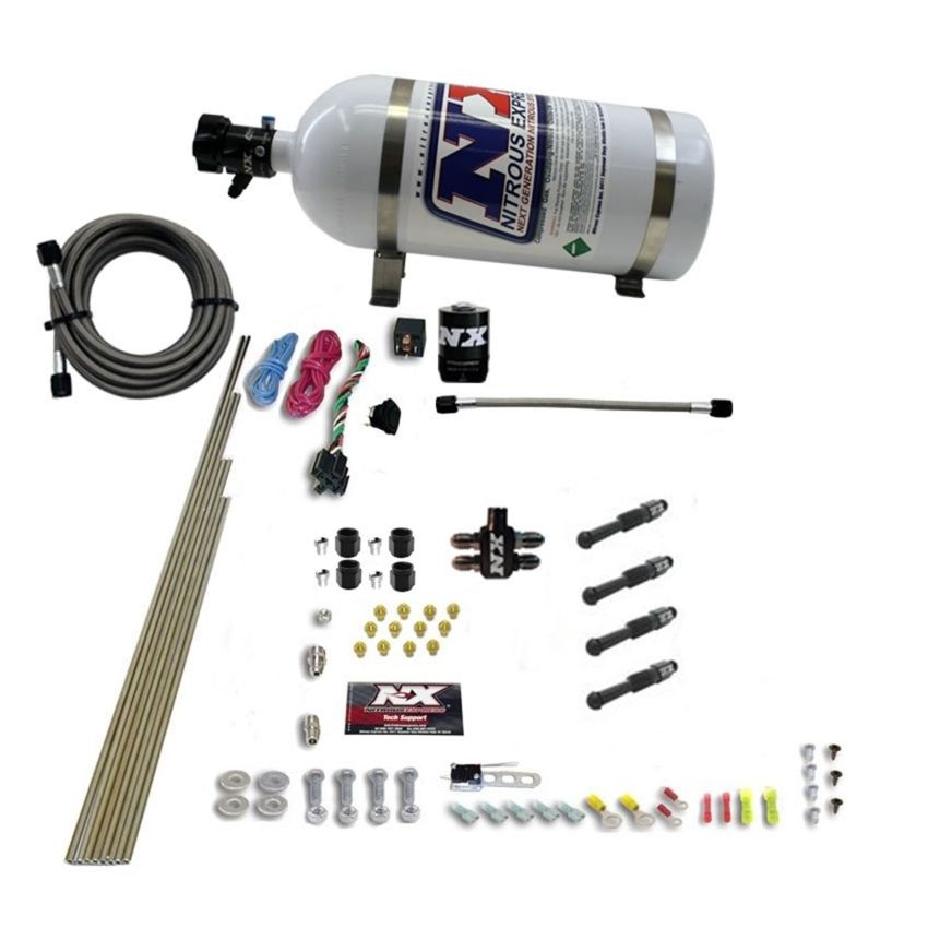 Nitrous Express Dry Direct Port Nitrous Kit 4 Cyl w/10lb Bottle