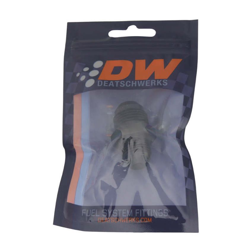 DeatschWerks 10AN Male Flare to 8AN Male Flare Reducer Straight - Anodized Matte Black