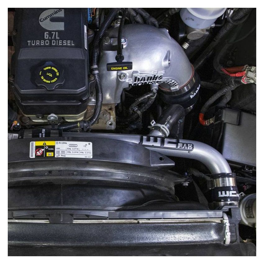 Wehrli 13-15 Cummins 6.7L w/ Dual Radiator Upper Coolant Pipe - Gloss Black