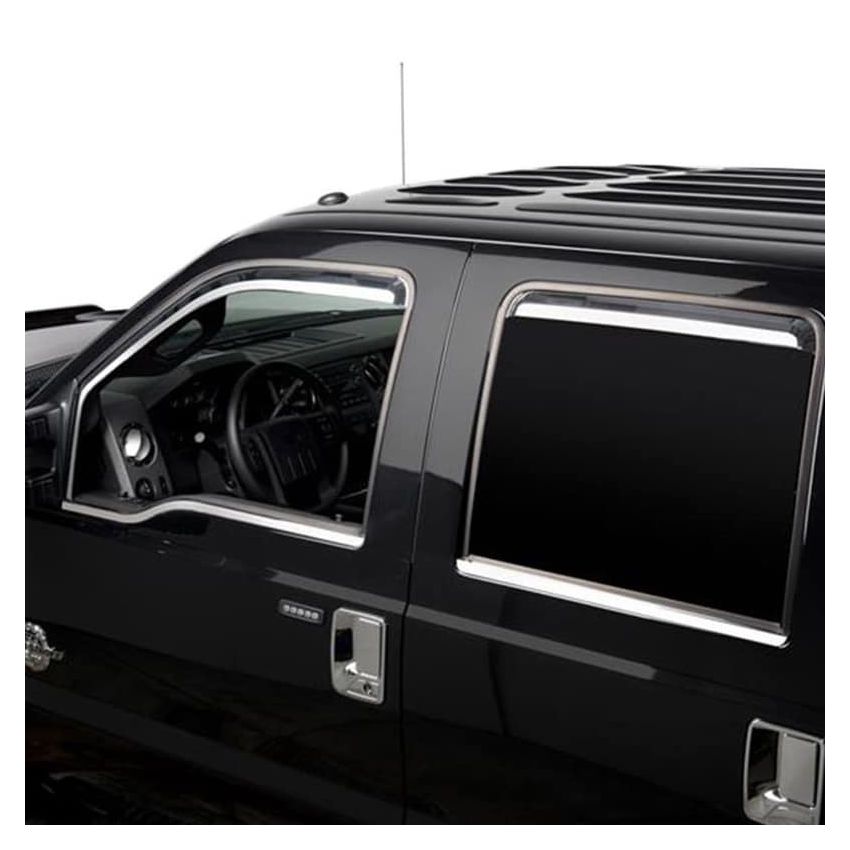 Putco 97565 17-20 Ford SuperDuty - Regular Cab w/ Towing Mirrors (ABS Window Trim) Window Trim Accents