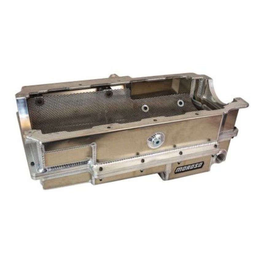 Moroso 20381 Brodix 5.00in Bore Space BBC 2 Piece -16AN External Wet Sump Aluminum Oil Pan