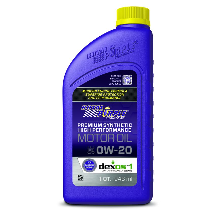 Royal Purple 06020 Premium Synthetic High Performance Multi-Grade 0W-20 Motor Oil - 1 Quart