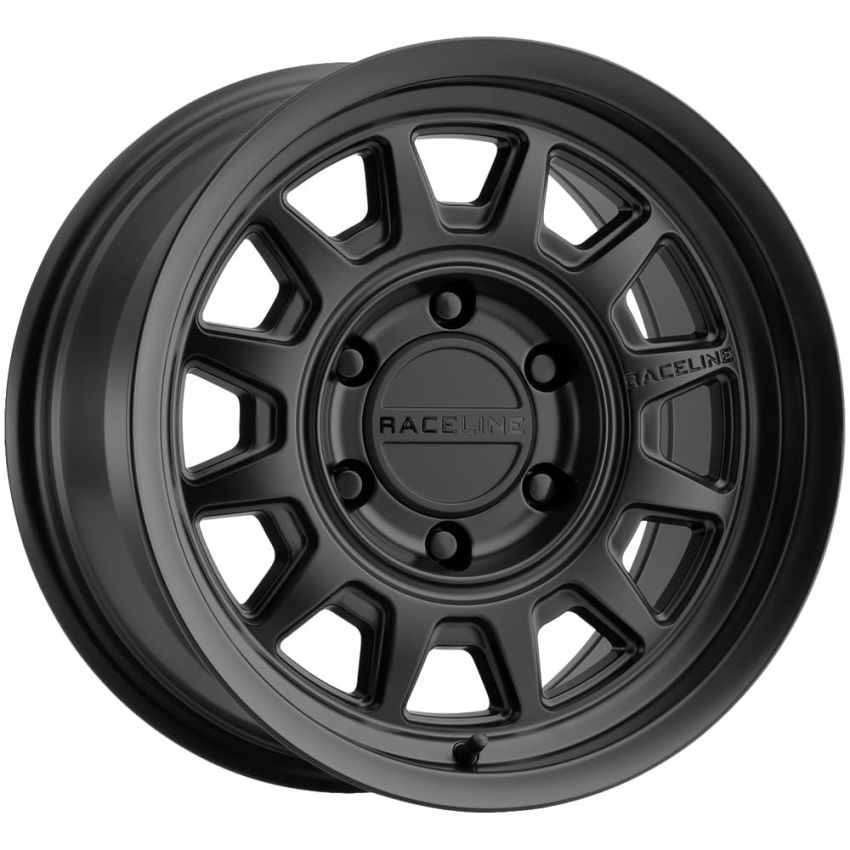 Raceline 952B Aero 17x9in / 5x127 BP / -12mm Offset / 78.1mm Bore - Satin Black Wheel