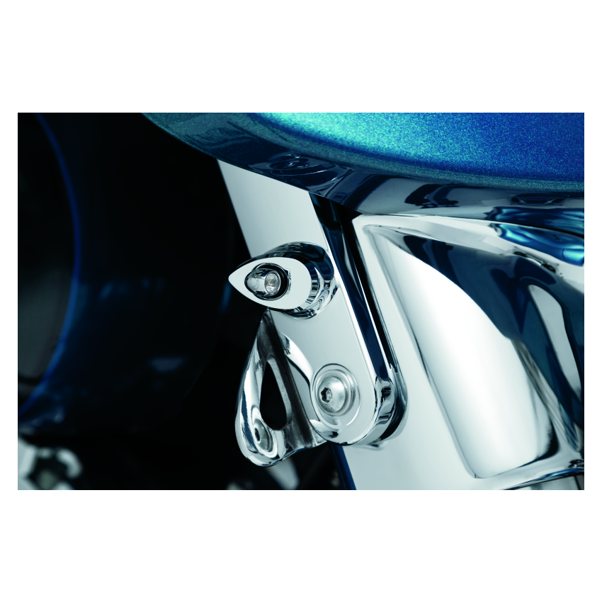 Kuryakyn 2521 Kellerman Atto Clear Lens Amber Chrome