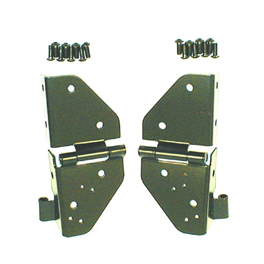 Rugged Ridge 76-86 Jeep CJ / 87-95 Jeep Wrangler YJ Black Windshield Hinges
