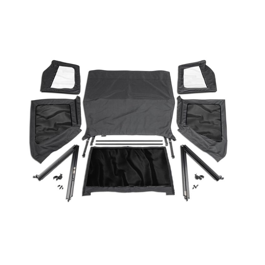 Rampage 1992-1995 Jeep Wrangler(YJ) Frameless Soft Top Kit - Black Diamond