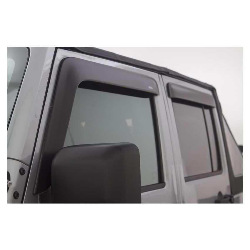 AVS 07-18 Jeep Wrangler Unlimited Ventvisor Low Profile Window Deflectors 4pc - Matte Black