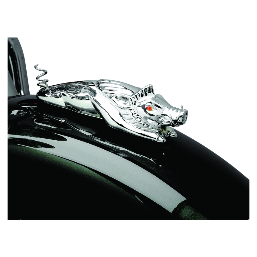 Kuryakyn 9022 Wild Boar Fender Ornament Chrome