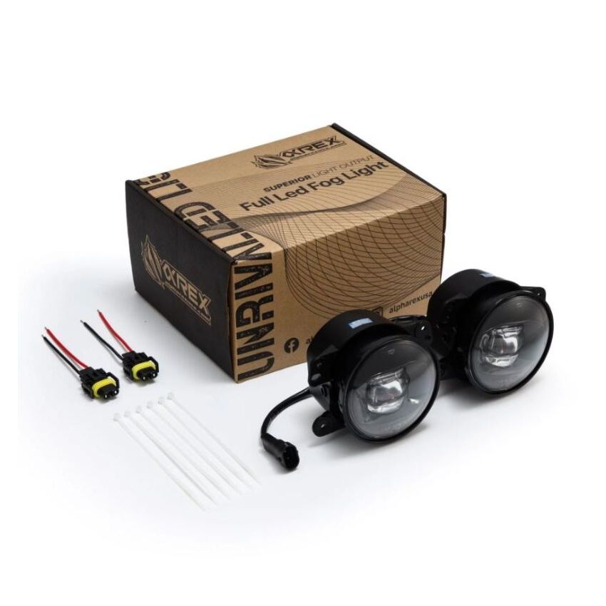 AlphaRex 210004 Universal Chrysler/Dodge/Hummer/Jeep DoubleTap Dual Color LED Proj Fog Lights - White/Amber