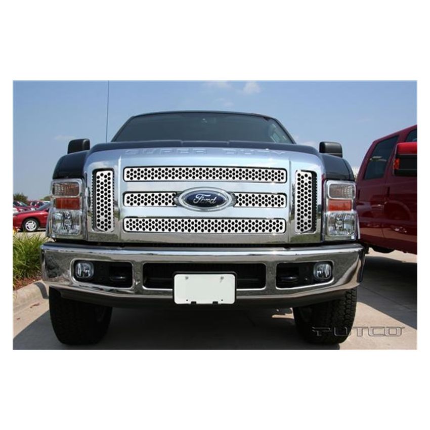 Putco 84197 08-10 Ford SuperDuty (Will not Fit XL/FX4) Punch Stainless Steel Grilles