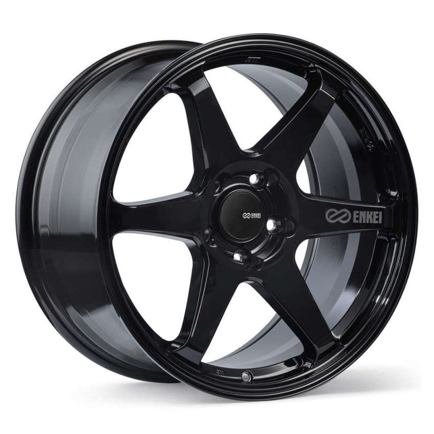 Enkei T6R 17x8 40mm Offset 5x114.3 Bolt Pattern 72.6 Bore Gloss Black Wheel