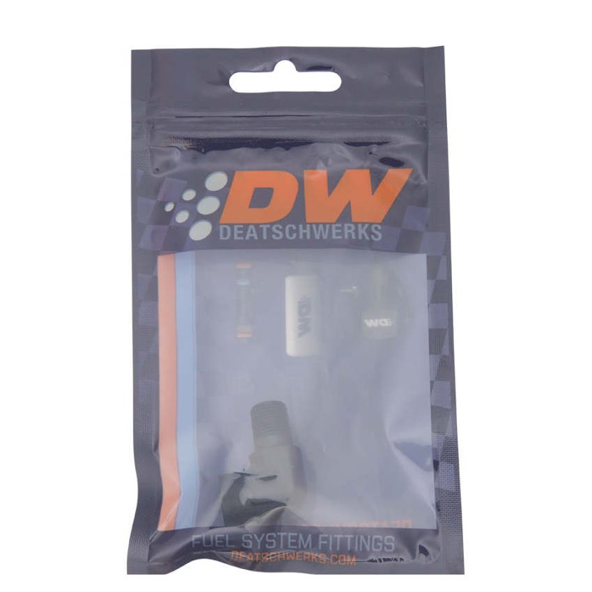 DeatschWerks 90-Degree 1/8in NPT Male to Female 1/8in NPT - Anodized Matte Black