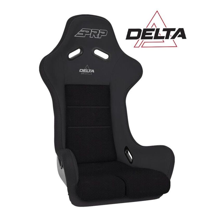 PRP Delta Composite Seat- Black (PRP Silver Outline/Delta Silver- Black Stitching)