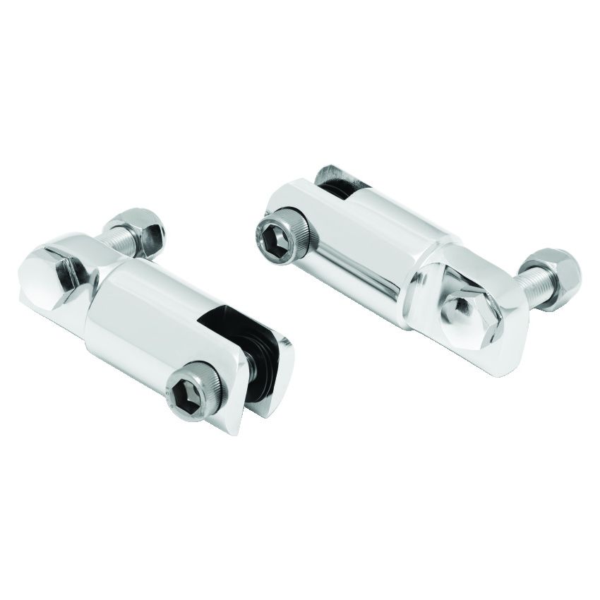 Kuryakyn 8041 2-1/4in Stirrup Heel Rest Extenders Chrome