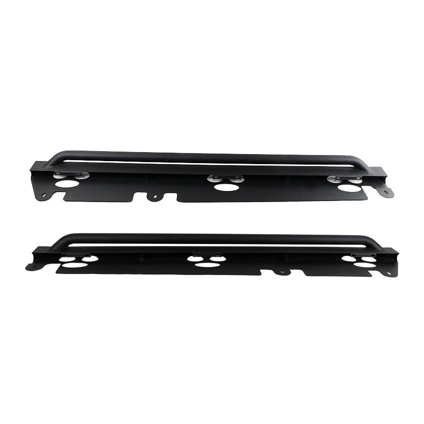 Fishbone Offroad FB23011 07-18 Jeep Wrangler JK 4 Door Rubicon Steel Rock Slider - Black Textured Powdercoat