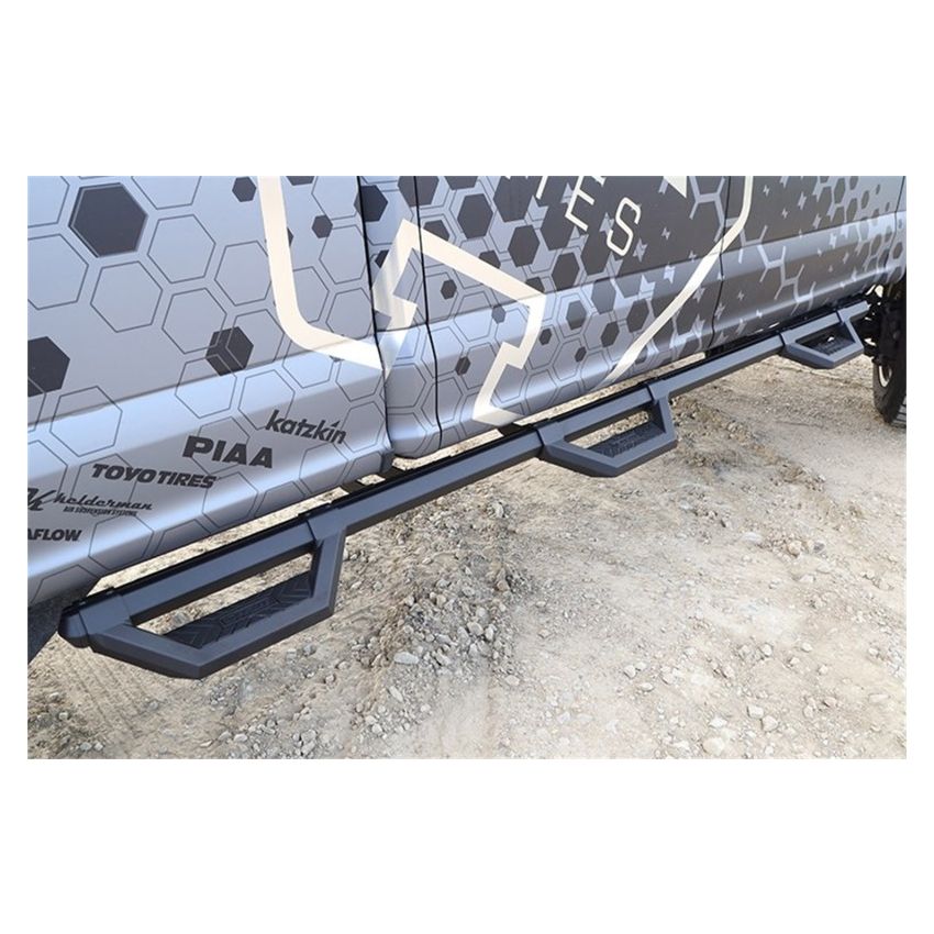 Dee Zee DZ66341WTB Deezee 99-23 Chevrolet/GMC/Dodge/Ford Full Size Truck Hex Series - 102In Side Steps (Txt Blk)