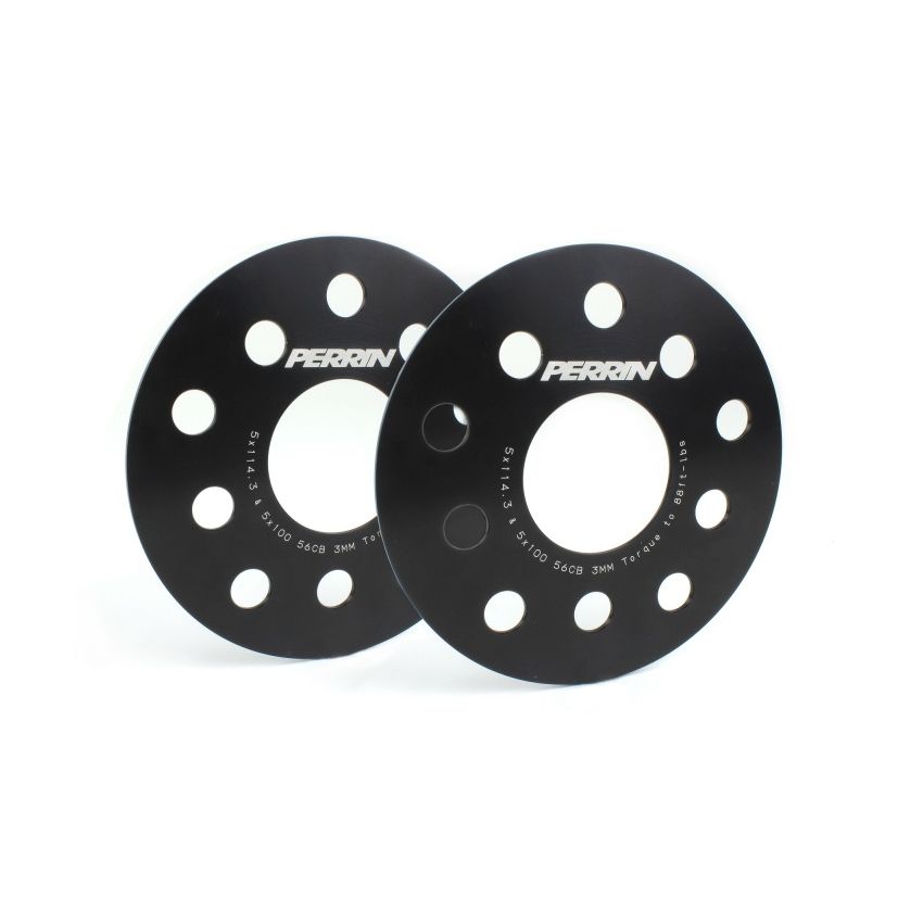 Perrin Subaru 5x114.3/5x100 3mm Slip-On Wheel Spacers - w/ 56mm Hubs (No Studs)