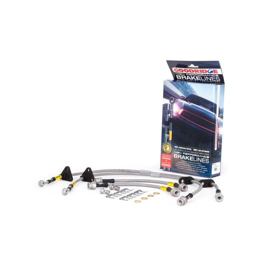 Goodridge 20013 89-91 Honda Civic/CRX (w/Rear Drum) Stainless Steel Brake Line Kit