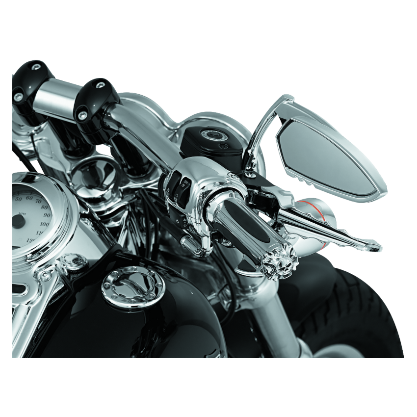 Kuryakyn 6278 Replacement Zombie Grip Emblems With Throttle Boss Chrome