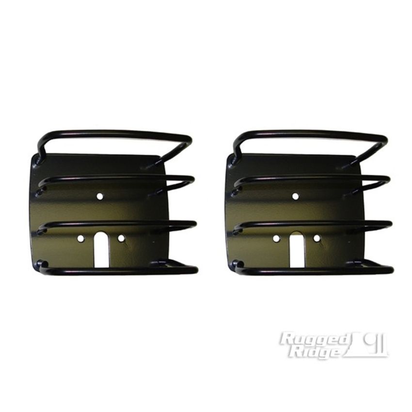 Euro Tail Light Guards Black 76-06 Jeep CJ/Wrag