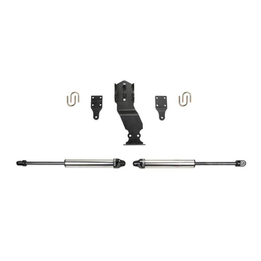 Fabtech 19 FORD F450/F550 4WD Dual Steering Stabilizer System w/DL 2.25 Shocks