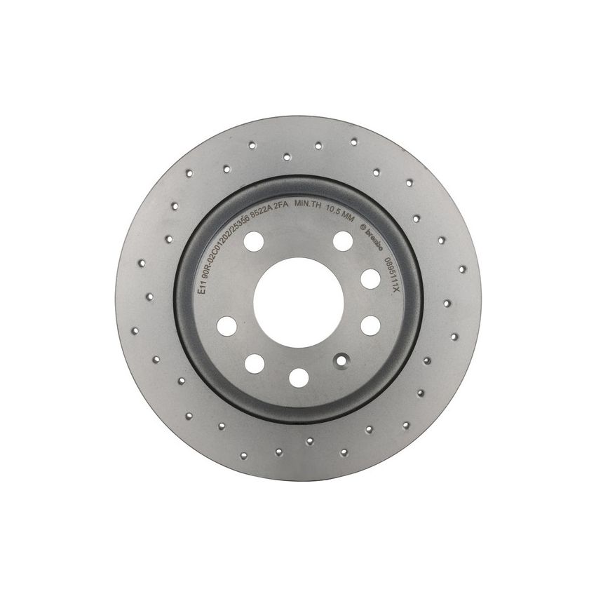 Brembo KTX4078 Brembo low-met brake pad and Xtra solid drilled brake disc kit